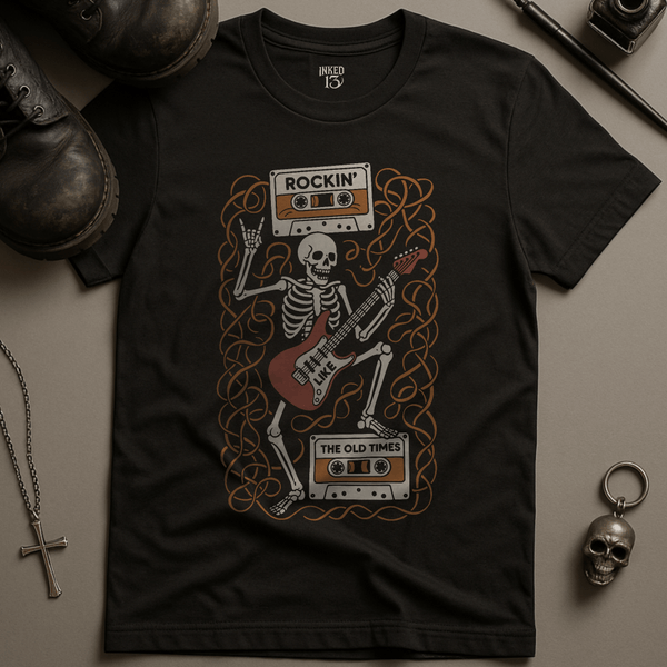 Printify T-Shirt Black / S Rockin Like The Old Times T-Shirt
