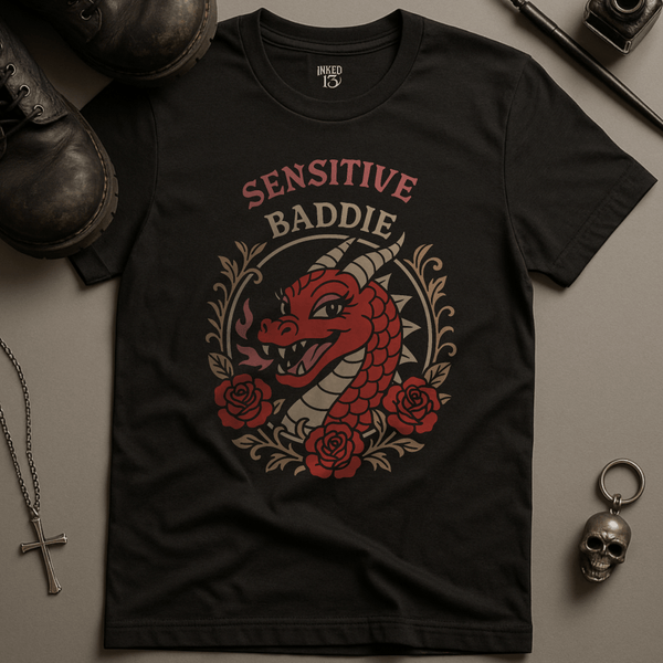 Printify T-Shirt Black / S Sensitive Baddie T-Shirt