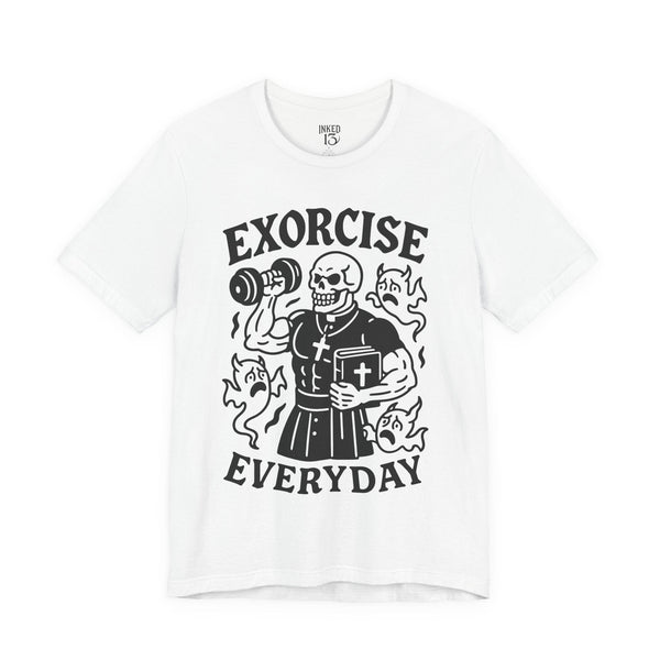 Printify T-Shirt White / S Exorcise Everyday T-Shirt
