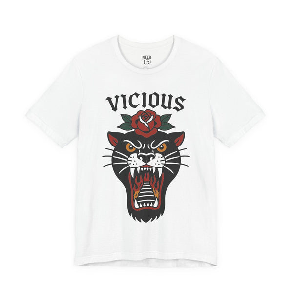 Printify T-Shirt White / S Vicious Panther T-Shirt