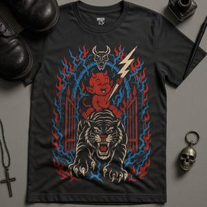 Baby Devil Tiger Tattoo T-Shirt