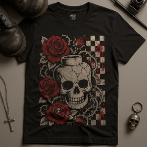 Skull Chequered Board T-Shirt