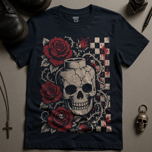 Skull Chequered Board T-Shirt
