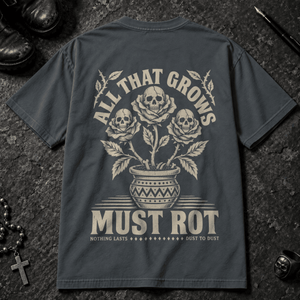 All That Grows T-shirt - Pepper - S - Inked 13 - Unisex alternative tattoo apparel.