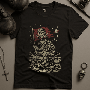 Astronaut Pirate T-Shirt - Black - S - Inked 13 Ltd