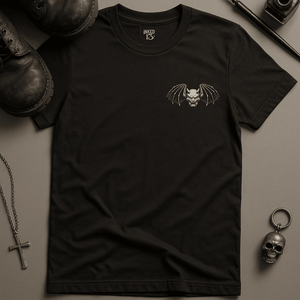 Bat Oni Mask T-Shirt - Black - S - Inked 13 Ltd Unisex alternative tattoo apparel