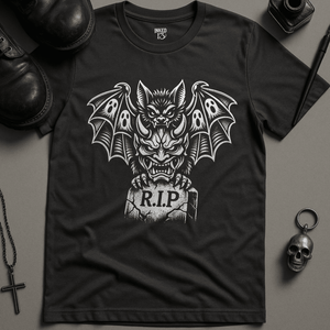 Bat Oni Mask T-Shirt - Dark Grey - S - Inked 13 Ltd