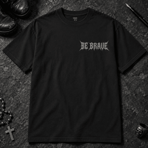 Be Brave T-shirt - Black - S - Inked 13 - Unisex alternative tattoo apparel.