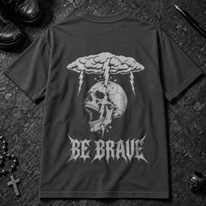 Be Brave T-shirt - Graphite - S - Inked 13 - Unisex alternative tattoo apparel.