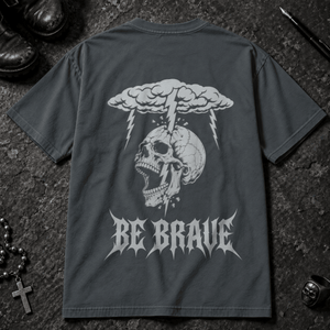 Be Brave T-shirt - Pepper - S - Inked 13 - Unisex alternative tattoo apparel.