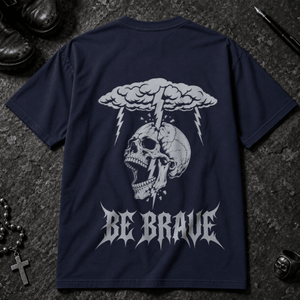 Be Brave T-shirt - True Navy - S - Inked 13 - Unisex alternative tattoo apparel.