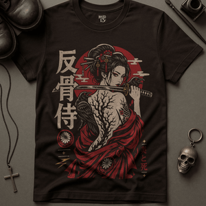Beauty and Death T-Shirt - Brown - S - Inked 13 Ltd Unisex alternative tattoo apparel