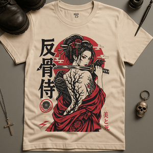 Beauty and Death T-Shirt - Natural - S - Inked 13 Ltd Unisex alternative tattoo apparel