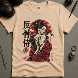 Beauty and Death T-shirt (New Style) - Ivory - S - Inked 13 Ltd Unisex alternative tattoo apparel