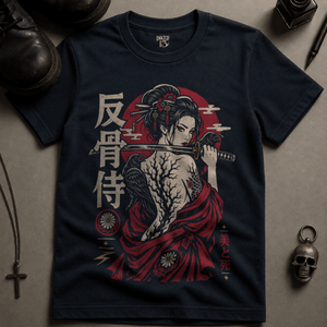 Beauty and Death T-shirt (New Style) - True Navy - S - Inked 13 Ltd Unisex alternative tattoo apparel