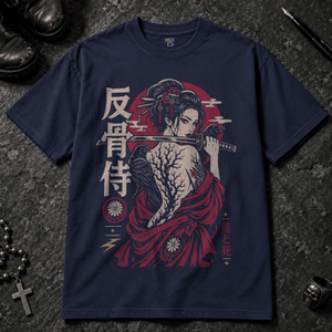 Beauty and Death T-shirt - True Navy - S - Inked 13 - Unisex alternative tattoo apparel.