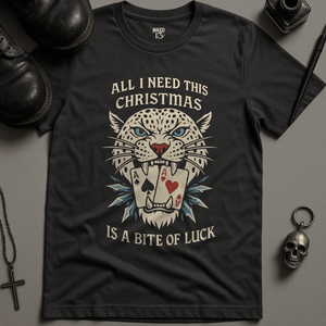 Bite Of Luck T-Shirt - Dark Grey - S - Inked 13 Ltd