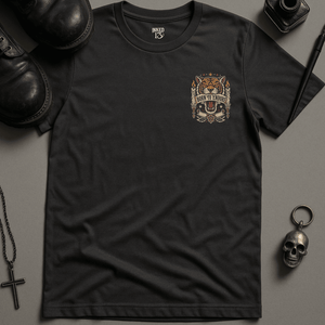 Born To Endure Tiger T-Shirt - Dark Grey - S - Inked 13 Ltd Unisex alternative tattoo apparel