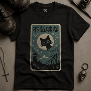 Cat Gothic Winter (New Style) T-shirt - Black - S - Inked 13 Ltd Unisex alternative tattoo apparel