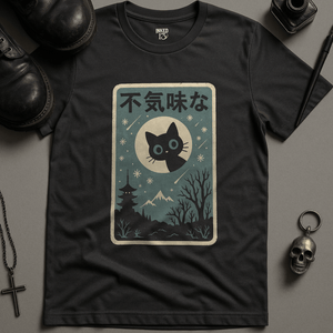 Cat Gothic Winter T-Shirt - Dark Grey - S - Inked 13 Ltd