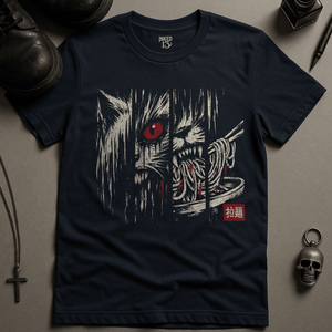 Cat Ramen Montage T-Shirt - Navy - S - Inked 13 Ltd