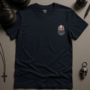 Conquer All Warrior T-Shirt - Navy - S - Inked 13 Ltd Unisex alternative tattoo apparel