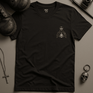 Crow King Of Diamonds T-Shirt - Black - S - Inked 13 Ltd Unisex alternative tattoo apparel