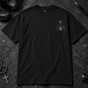 Crow King Of Diamonds T-shirt - Black - S - Inked 13 - Unisex alternative tattoo apparel.