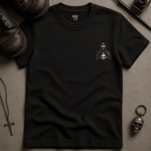 Crow King Of Diamonds T-shirt (New Style) - Black - S - Inked 13 Ltd Unisex alternative tattoo apparel