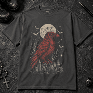 Crow Medieval Village T-Shirt - Black - S - Inked 13 - Unisex alternative tattoo apparel.