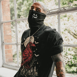 Crow Medieval Village T-Shirt - True Navy - S - Inked 13 - Unisex alternative tattoo apparel.