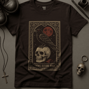 Crows Before Bros Tarot T-Shirt - Brown - S - Inked 13 Ltd