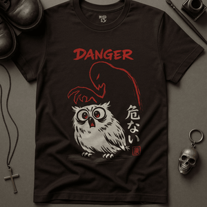 Danger Owl T-Shirt - Brown - S - Inked 13 Ltd