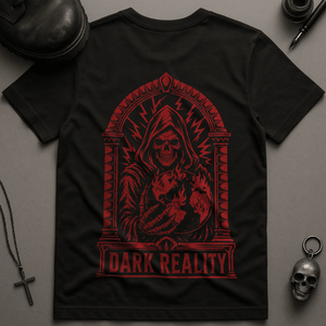 Dark Reality T-Shirt - Black - S - Inked 13 Ltd Unisex alternative tattoo apparel