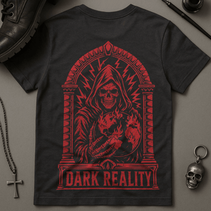 Dark Reality T-Shirt - Dark Grey - S - Inked 13 Ltd Unisex alternative tattoo apparel