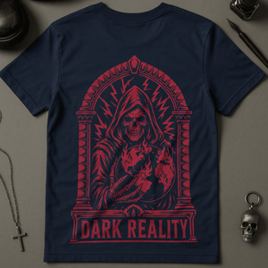 Dark Reality T-Shirt - Navy - S - Inked 13 Ltd Unisex alternative tattoo apparel
