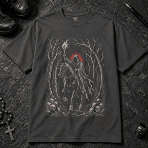 Dark Rider T-shirt - Graphite - S - Inked 13 - Unisex alternative tattoo apparel.