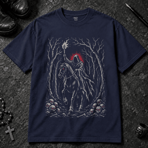 Dark Rider T-shirt - True Navy - S - Inked 13 - Unisex alternative tattoo apparel.