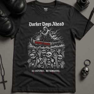 Darker Days Ahead Monday T-Shirt - Dark Grey - S - Inked 13 Ltd