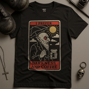 Darkness and Coffee T-Shirt - Black - S - Inked 13 Ltd