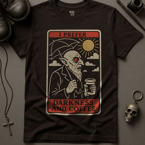 Darkness and Coffee T-Shirt - Brown - S - Inked 13 Ltd
