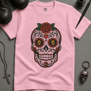 Day of The Dead T-shirt (New Style) - Blossom - S - Inked 13 Ltd Unisex alternative tattoo apparel