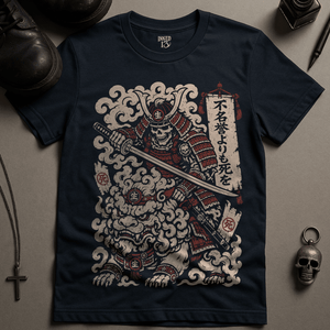 Death Before Dishonor T-Shirt - Navy - S - Inked 13 Ltd Unisex alternative tattoo apparel