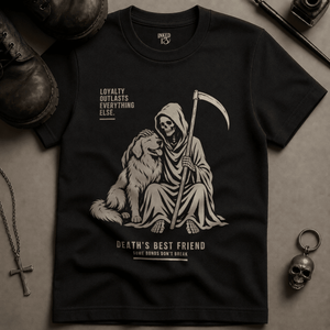 Death's Best Friend T-shirt - Black - S - Inked 13 Ltd Unisex alternative tattoo apparel