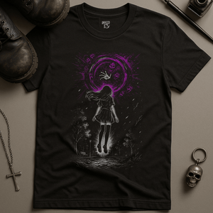 Demonic Anime Girl T-Shirt - Black - S - Inked 13 Ltd
