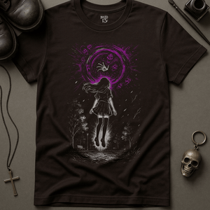 Demonic Anime Girl T-Shirt - Brown - S - Inked 13 Ltd