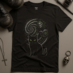 Demonic Cat T-Shirt - Black - S - Inked 13 Ltd