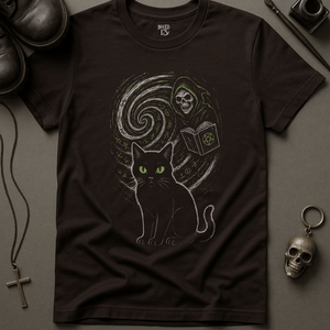 Demonic Cat T-Shirt - Brown - S - Inked 13 Ltd