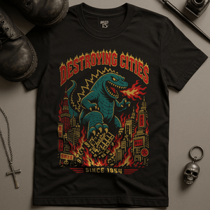Destroying Cities T-Shirt - Black - S - Inked 13 Ltd Unisex alternative tattoo apparel