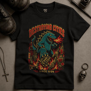 Destroying Cities T-shirt (New Style) - Black - S - Inked 13 Ltd Unisex alternative tattoo apparel